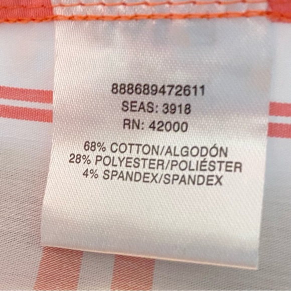 Basic Editions Women Size XL 3/4 Sleeve Pink Coral Plaid Button Up Shirt Blouse - Picture 6 of 6